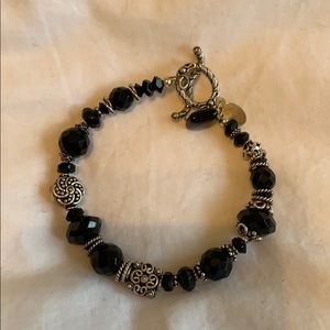 Zenia Lis Onyx & Silver Bracelet